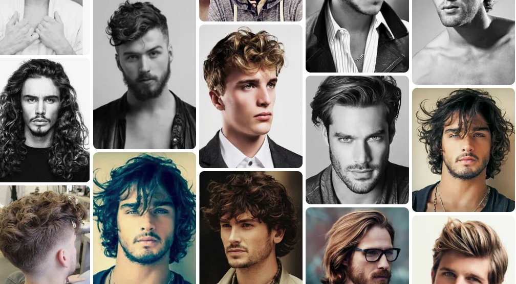 wavy hair medium long hairstyles for men